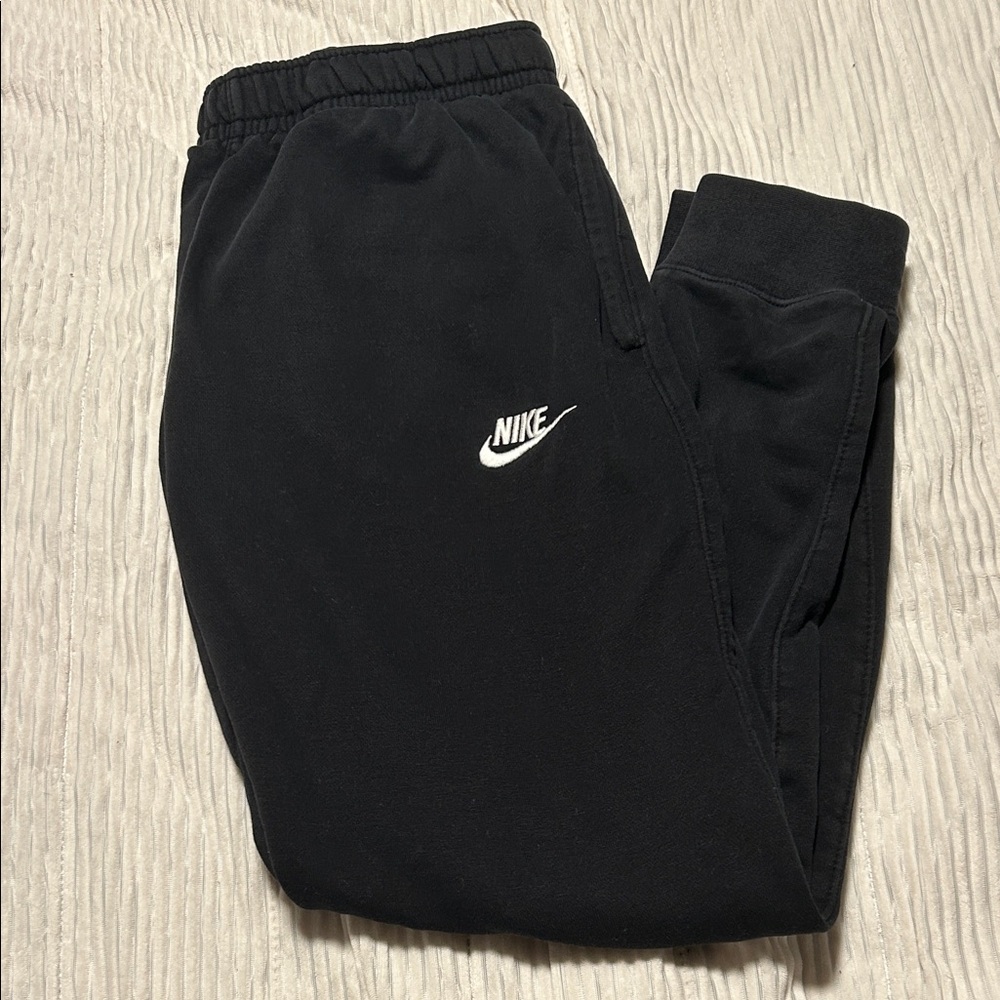 Nike Black Joggers with White Logo